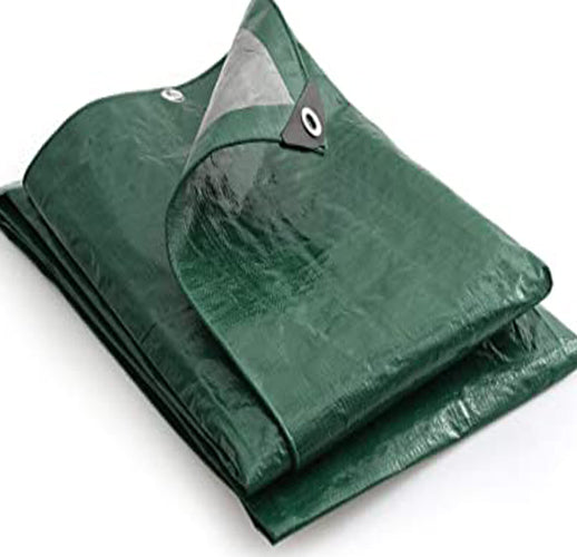 Medium Weight Green Tarpaulin Waterproof 140gsm UV Protected Tarp