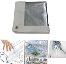 Load image into Gallery viewer, Waterproof Clear Tarpaulin Sheet 330gsm heavy duty transparent tarp
